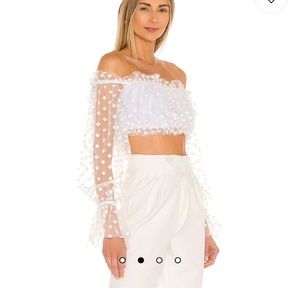 MAJORELLE  BABY BYE BYE TOP IN WHITE